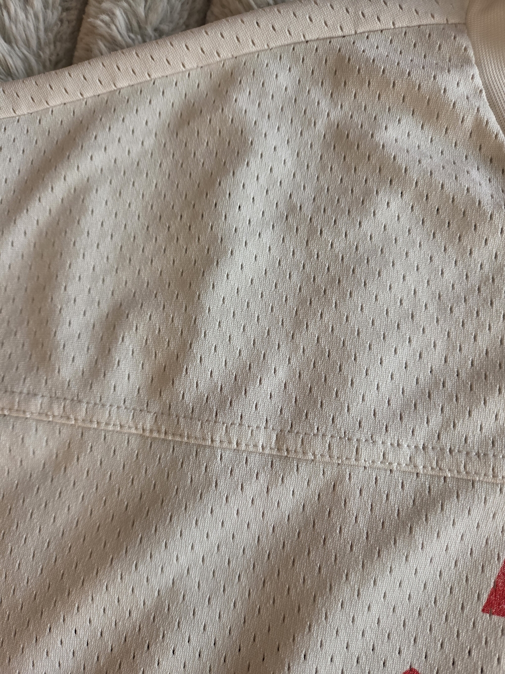 Hollister Hellcat White Mesh Jersey with Black & Red Accents Mens Small - Picture 6 of 8